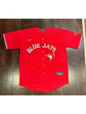 MLB Toronto Blue Jays Canada Day Blank Sewn Jersey Small Red NWOT